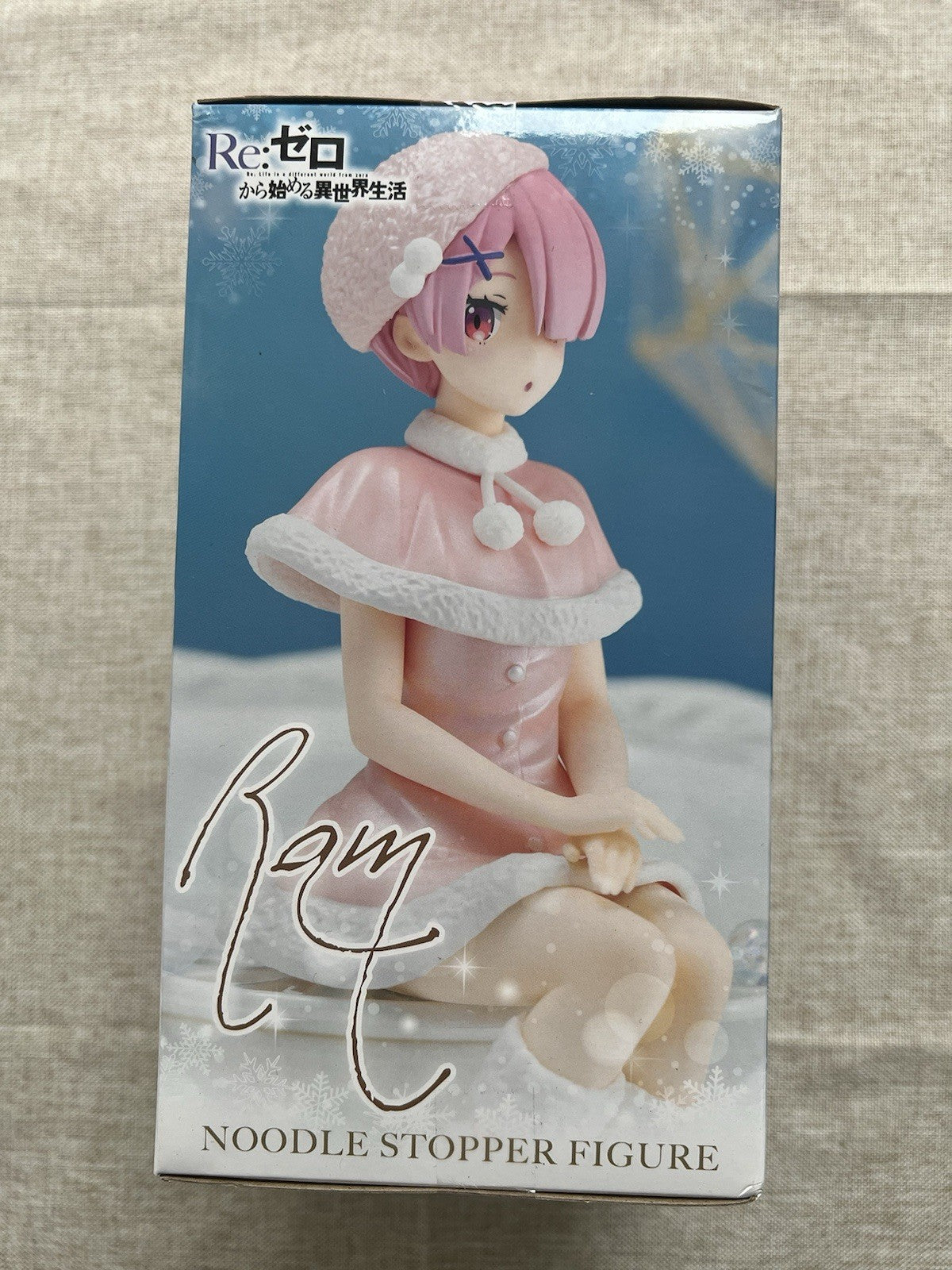 Re: Zero Ram Noodle Stopper Snow Princess Figure FuRyu (B/1)