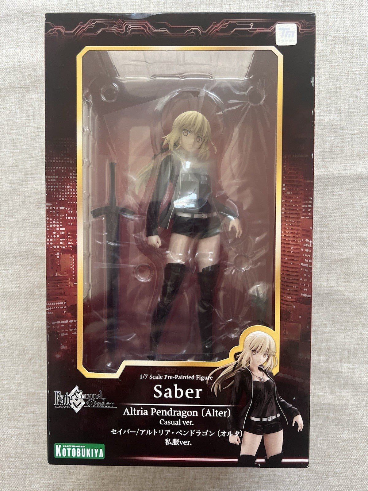 Fate Grand Order 1/7 Saber Altria Pendragon Casual Ver Kotobukiya Figure (B/1)
