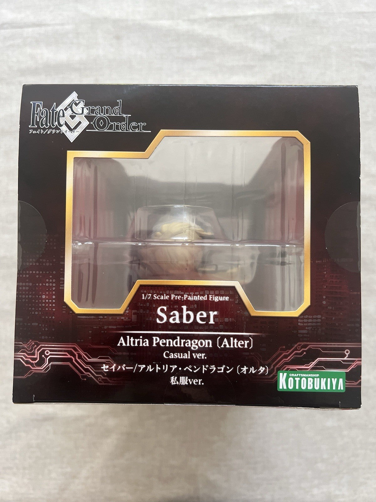 Fate Grand Order 1/7 Saber Altria Pendragon Casual Ver Kotobukiya Figure (B/1)