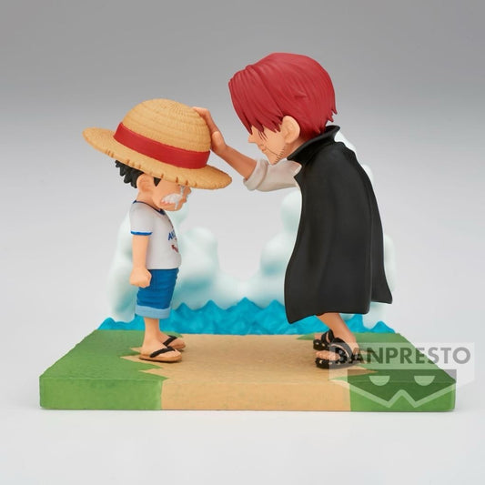 One Piece WCF Log Stories Luffy Shanks Figure Banpresto (B/1)