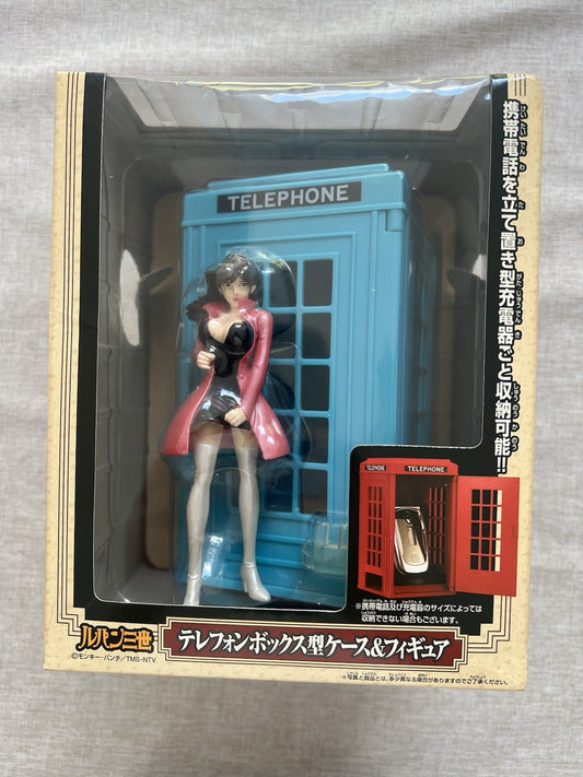 Lupin the 3rd third Fujiko Mine Telephone Box Mobile Stand Figure (2004) (B/1)