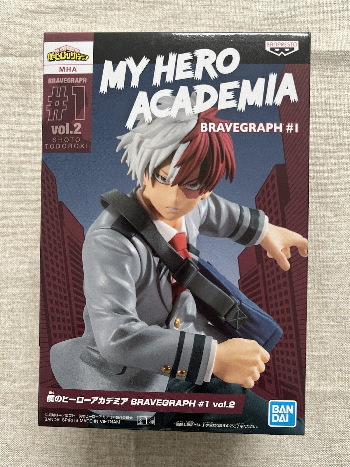 My Hero Academia Bravegraph #1 Volume 2 Shoto Todoroki Figure Banpresto (B/1)