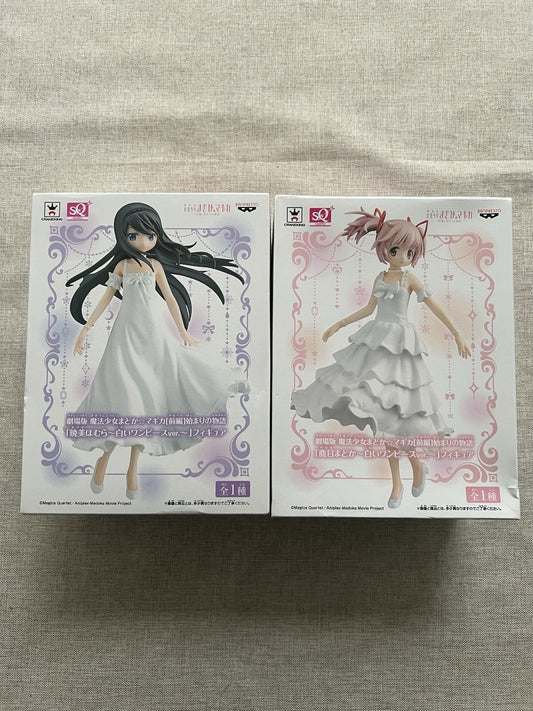 Puella Magi Madoka Magica Madoka Kaname & Homura Akemi White dress SQ Figure C/1