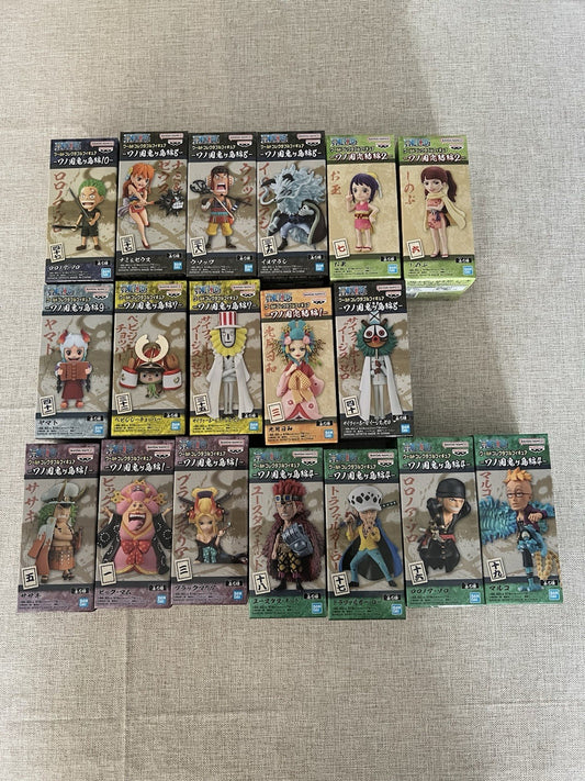 One Piece World Collectable WCF Onigashima Wano Mixed Set Of 18 Figure (B/1)