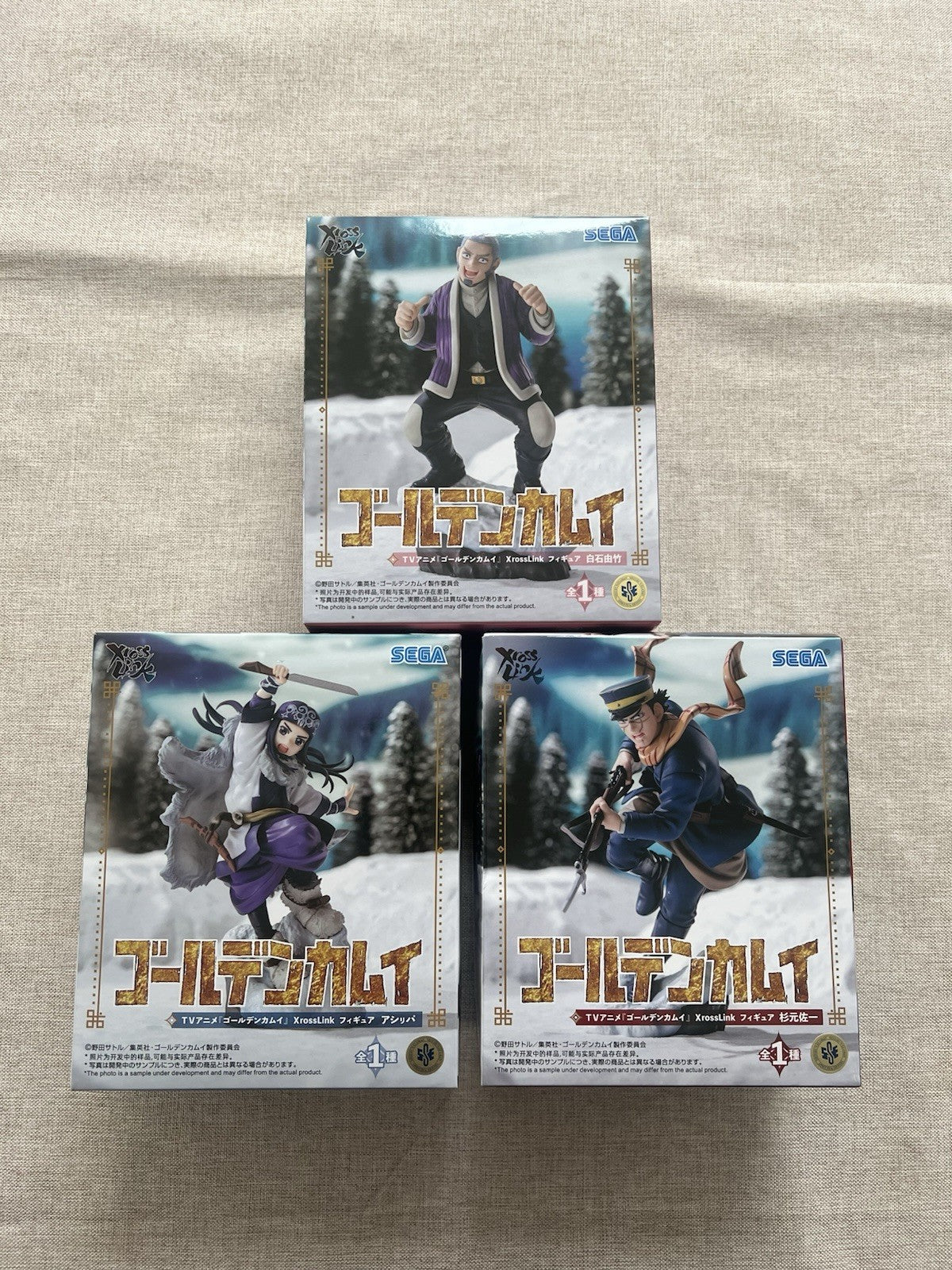 Golden Kamuy Saichi Sugimoto, Asirpa, Shiraishi XrossLink Figure set Sega (B/1)