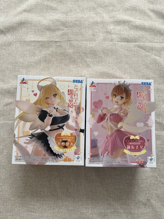 A Certain Scientific Railgun T Luminasta Mikoto & Misaki Maid Figure Set (B/1)