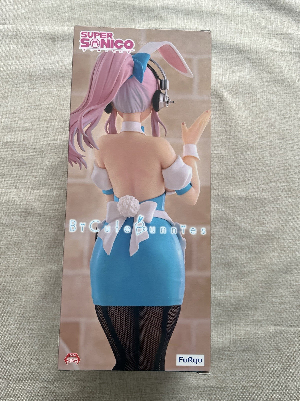 Super Sonico BiCute Bunnies Light Blue Waitress Ver. Figure FuRyu (B/1)