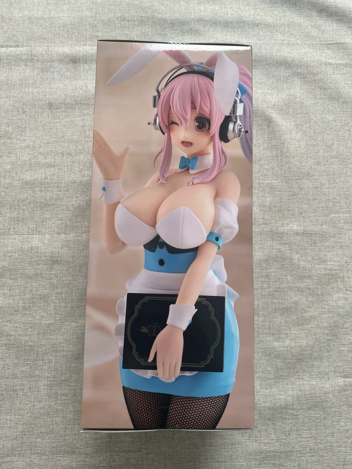 Super Sonico BiCute Bunnies Light Blue Waitress Ver. Figure FuRyu (B/1)