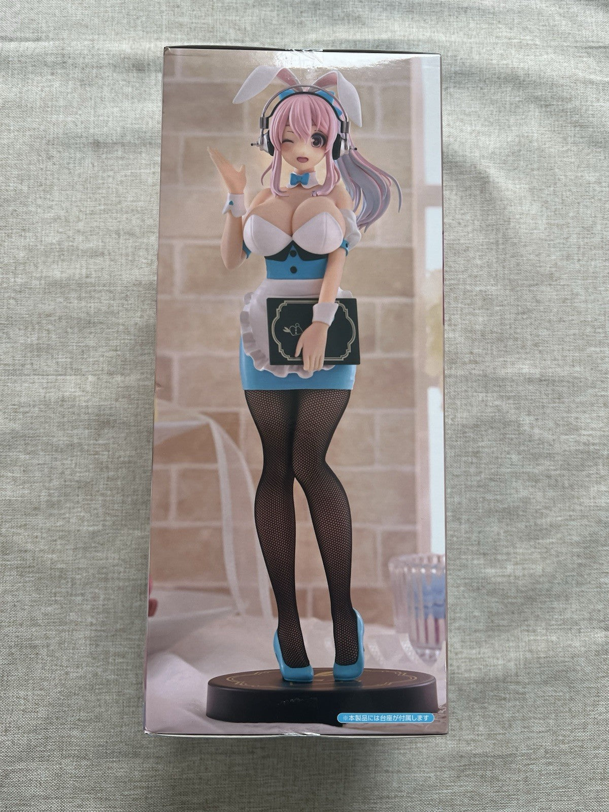 Super Sonico BiCute Bunnies Light Blue Waitress Ver. Figure FuRyu (B/1)